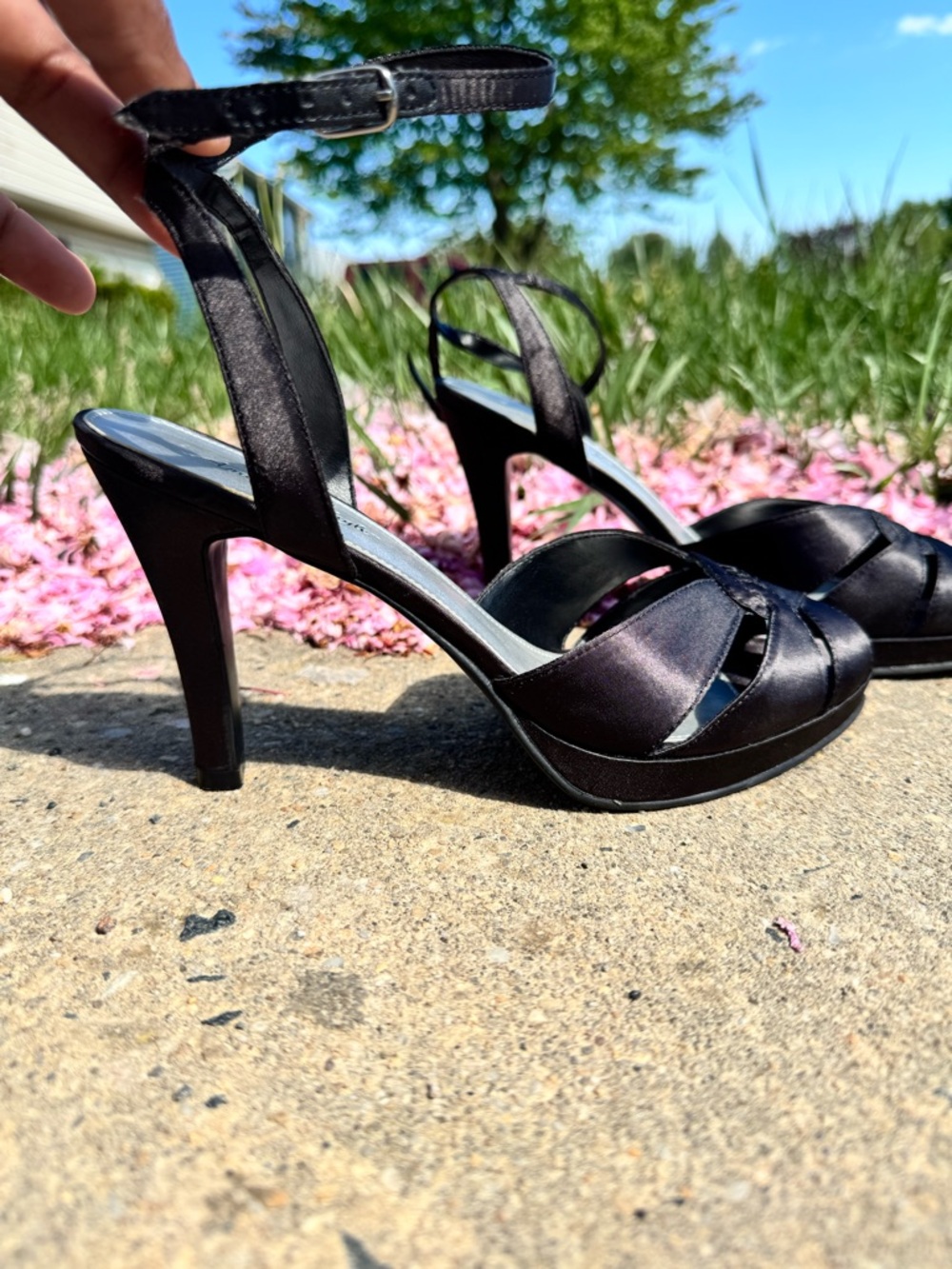 American Eagle  Black Vintage Strappy Heel Sandals